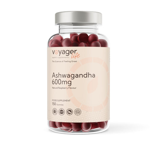 Ashwagandha 600mg - 150 Natural Raspberry Flavour Gummies