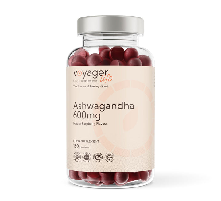 Ashwagandha 600mg - 150 Natural Raspberry Flavour Gummies