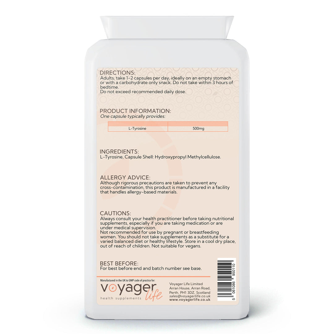 L-Tyrosine 500mg 120 Capsules