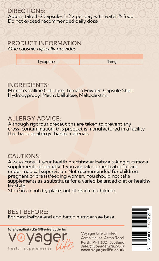 Lycopene 15mg 120 Capsules