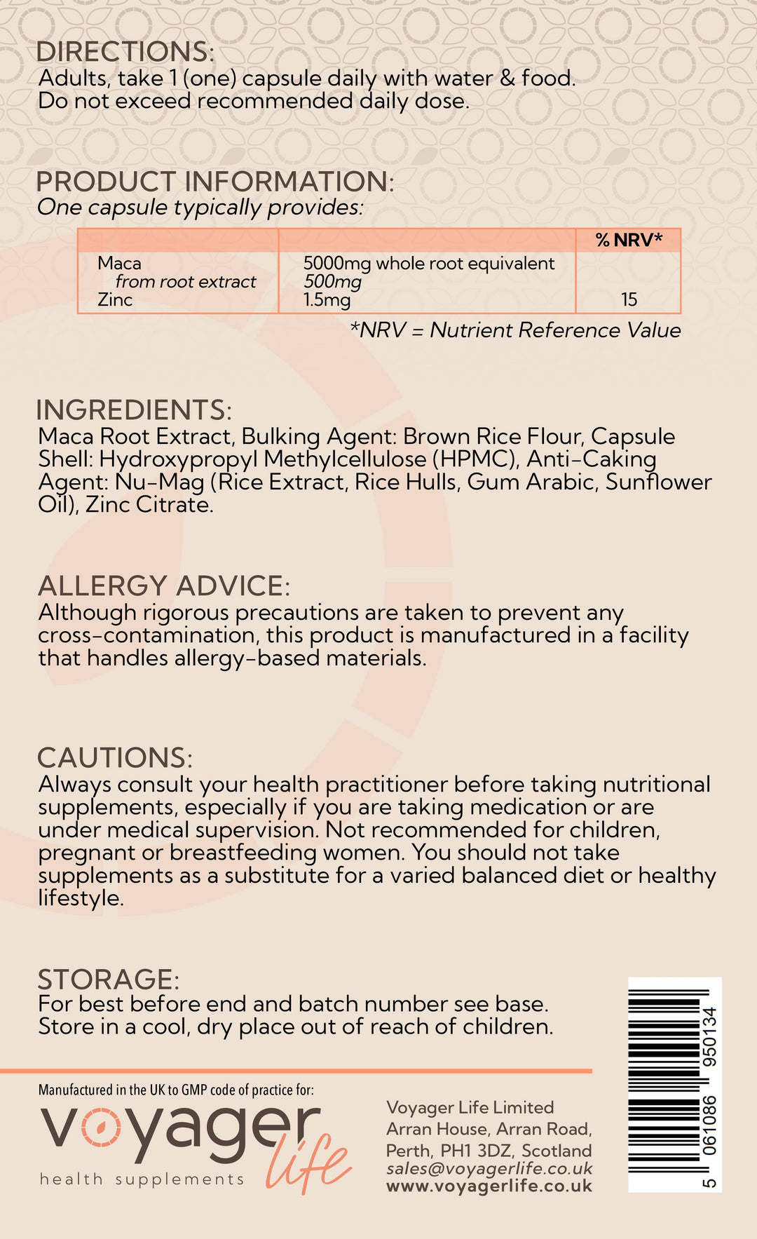Maca Root 5000mg 120 Capsules
