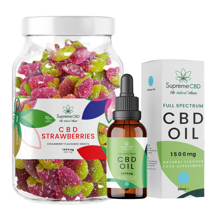 Supreme CBD - The Perfect Starter Bundle - 1500mg CBD Oil with FREE 1600mg Gummies