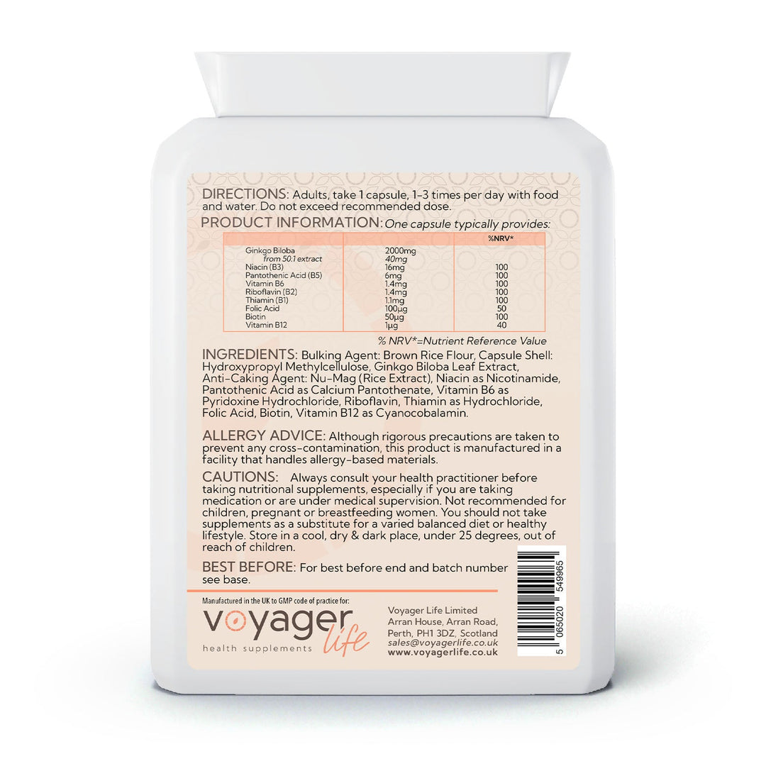 Ginkgo Biloba B+ 2,000mg 90 Capsules