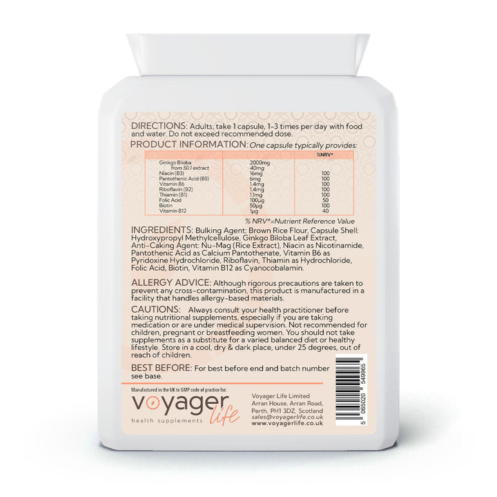 Ginkgo Biloba B+ 2,000mg 90 Capsules