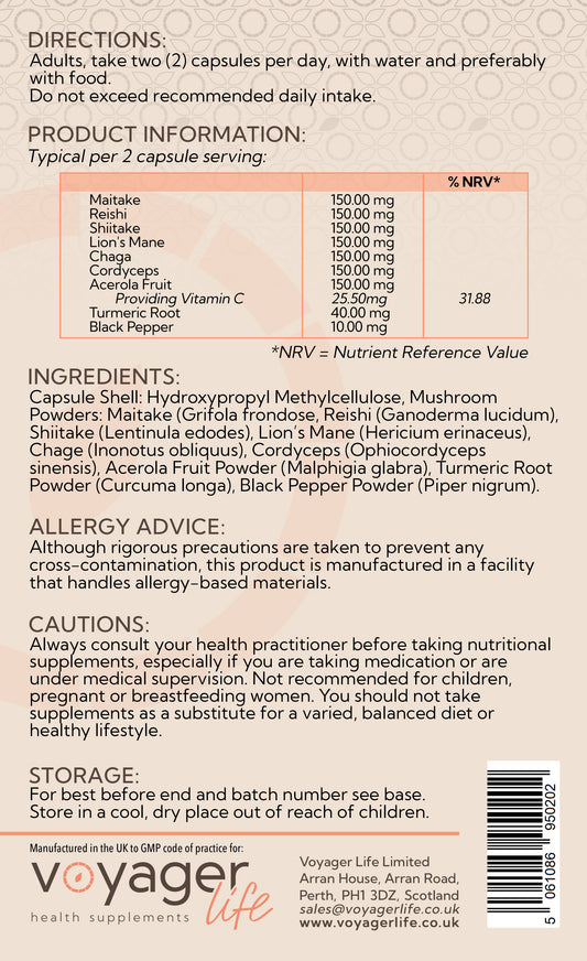 Mushroom Complex 120 Capsules