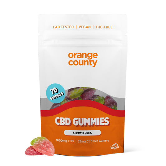 Orange County CBD - CBD Gummy Strawberries 1600mg - 4800mg (Large Bag)