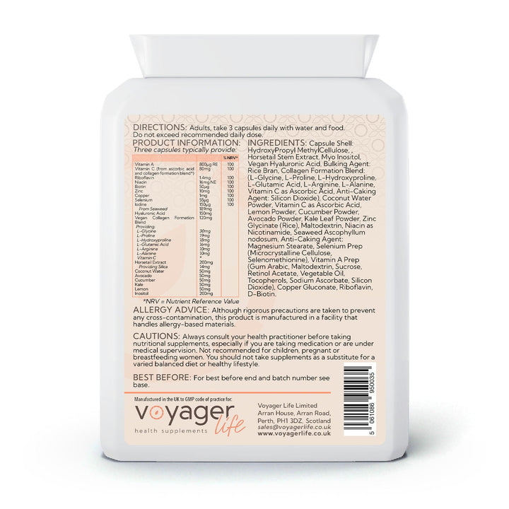 Hair Skin & Nails Complex 90 Vegan Collagen Capsules