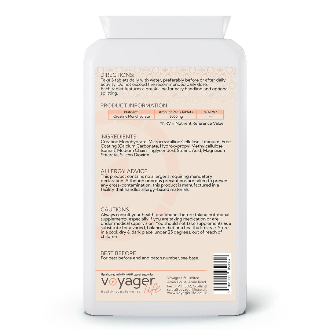 Creatine Monohydrate 1000mg 90 Tablets
