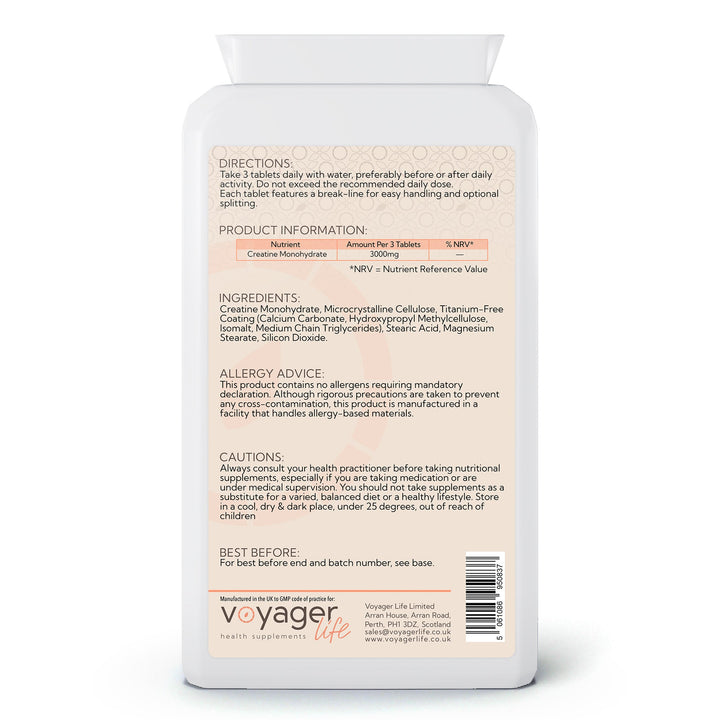 Creatine Monohydrate 1000mg 90 Tablets