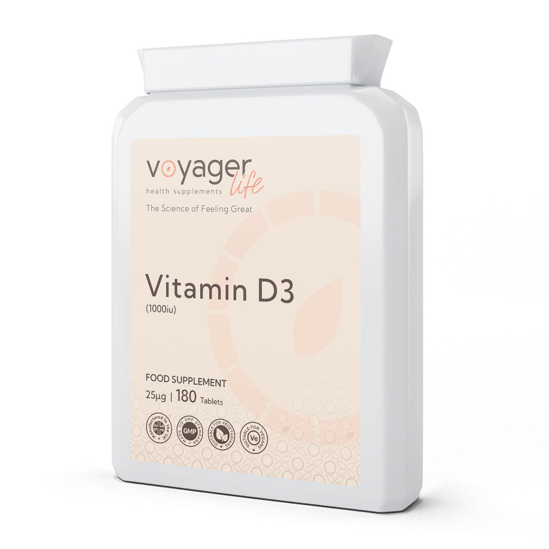 Vegan Vitamin D3 25ug (1,000iu) 180 Tablets