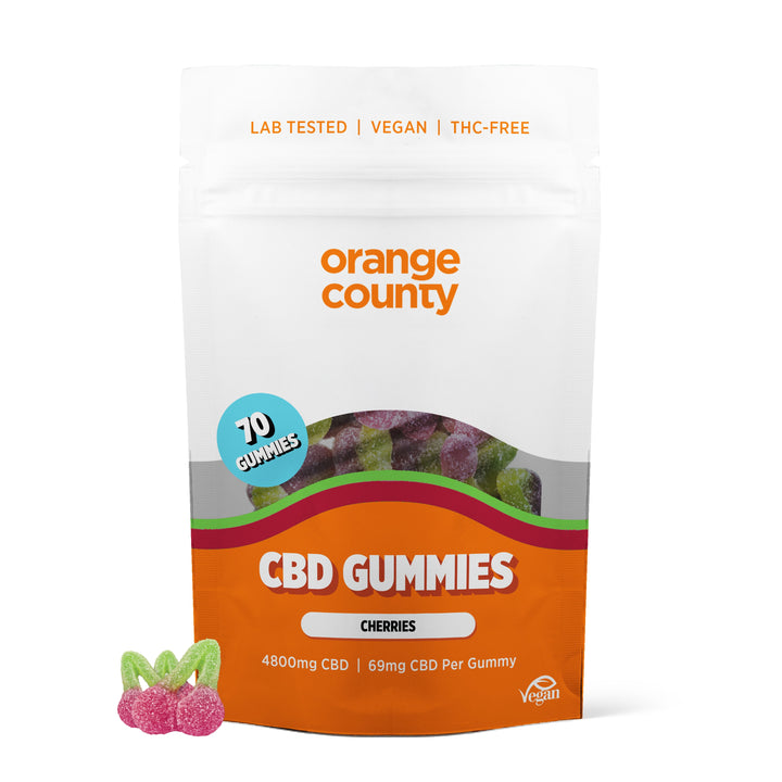 Orange County CBD - CBD Gummy Cherries 1600mg - 4800mg (Large Bag)