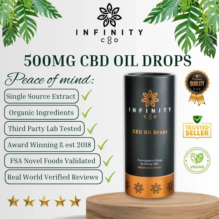 Infinity CBD - 500mg CBD Oil Drops Organic Vegan and All Natural