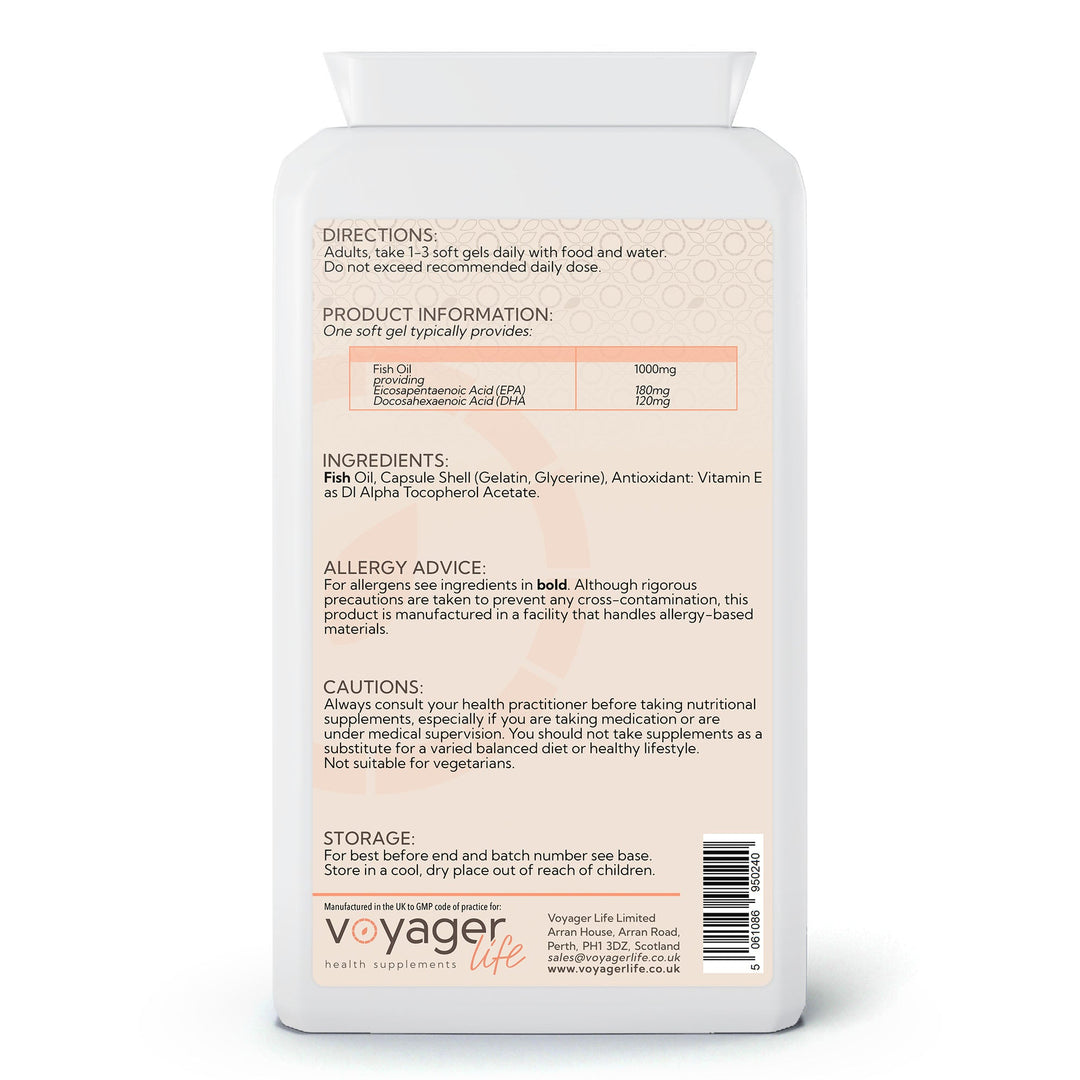 Omega 3 Fish Oils 1,000mg 90 Soft Gel Capsules
