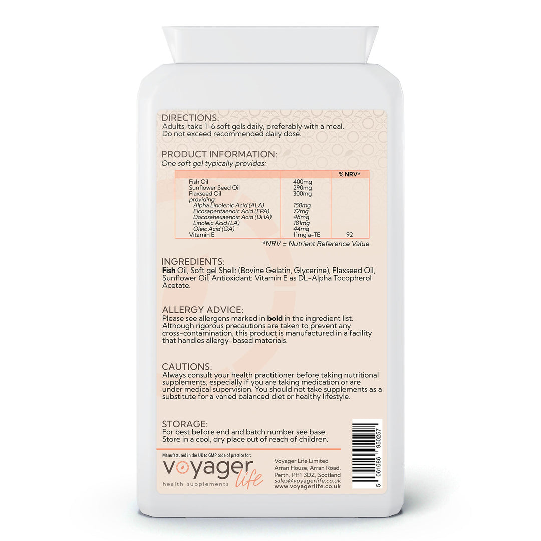 Omega 3, 6, 9 Fish Oils 1,000mg 90 Soft Gel Capsules