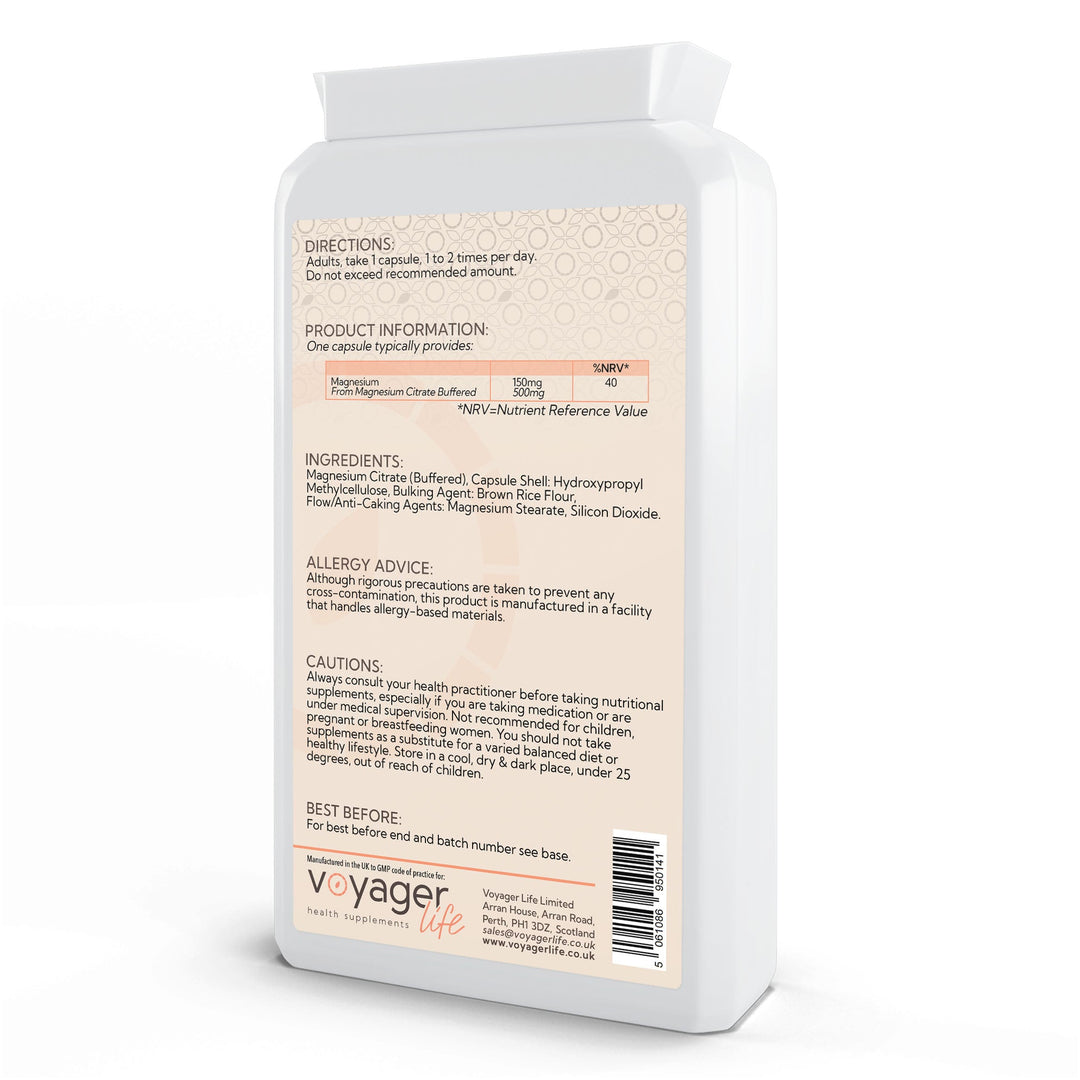 Magnesium Citrate 500mg 120 Capsules