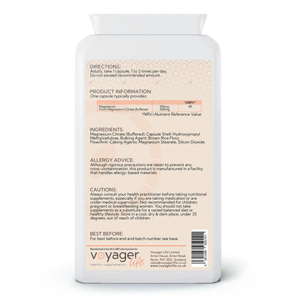 Magnesium Citrate 500mg 120 Capsules