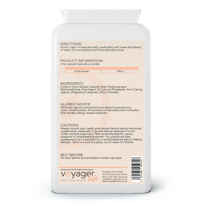 Psyllium Husks 750mg 90 Capsules