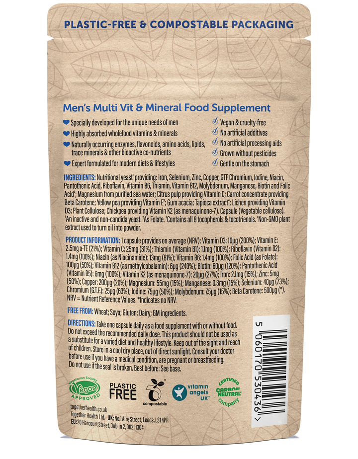 The Positive Company - Men’s Multivitamin – Vegan – 30 Capsules