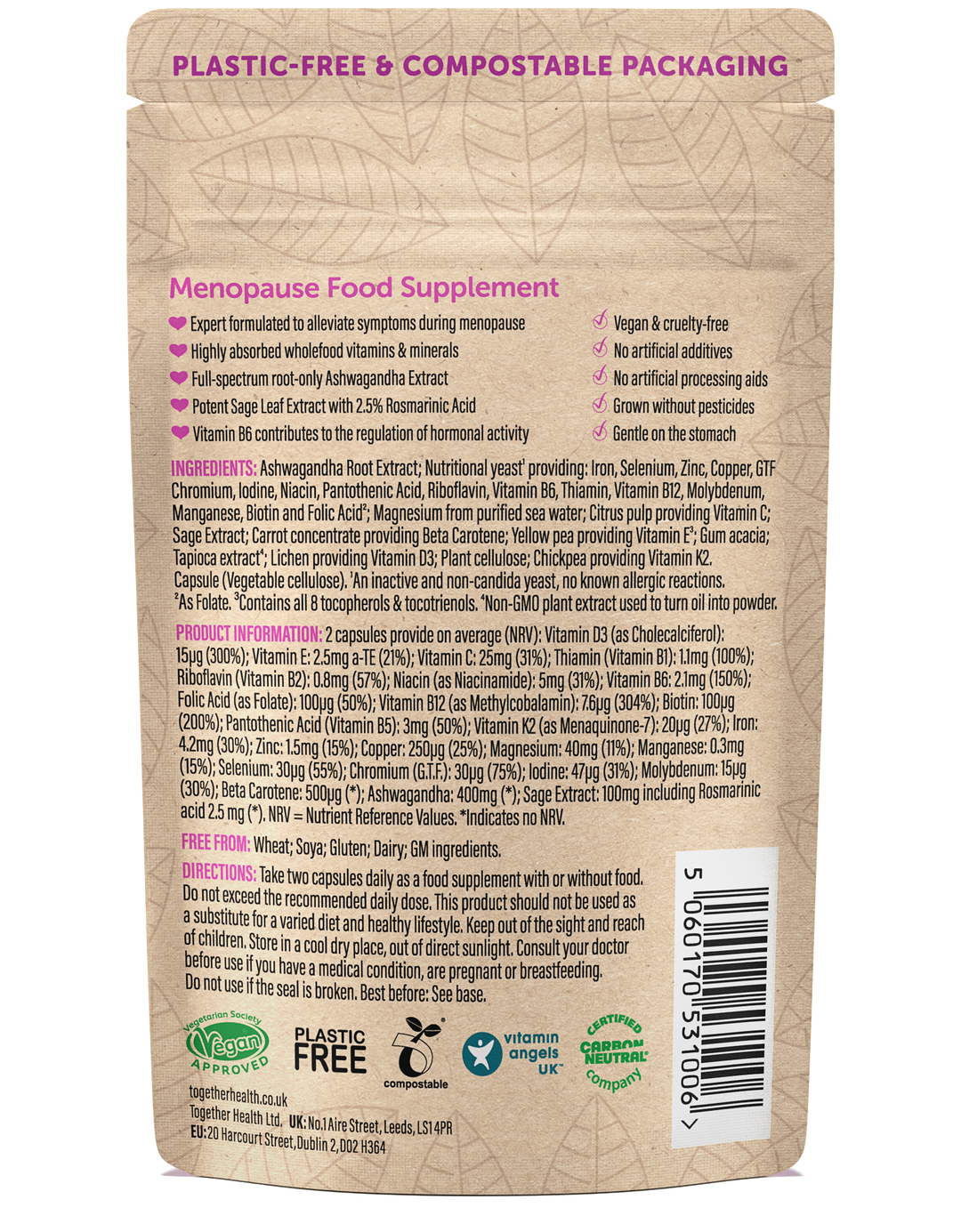 The Positive Company - Menopause Supplement – Vitamins and Herbals