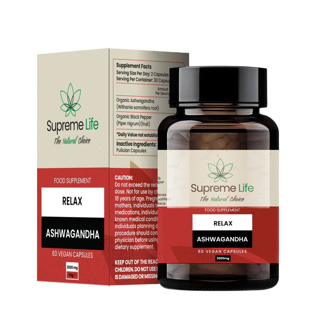 Supreme CBD - Ashwagandha Capsules 3000mg Extra Strength (60x Capsules)