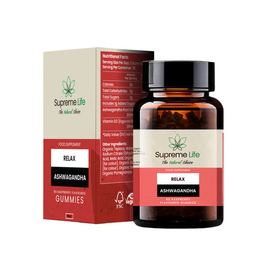 Supreme CBD - Ashwagandha Gummies (60x Raspberry Flavour Gummies)