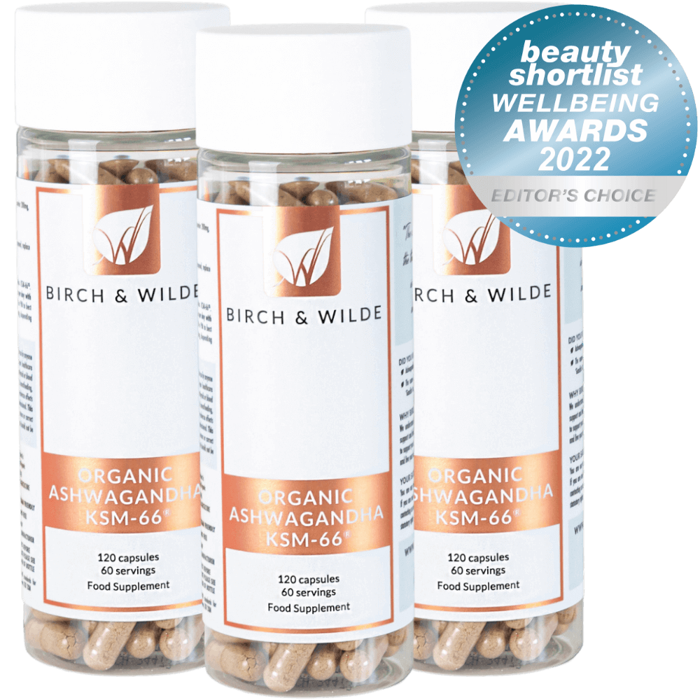 Organic Ashwagandha KSM-66 Capsules | 600mg dose | Bottle or Refill pouch