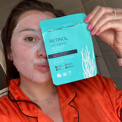 BeautyPro Overnight Retinol Facial Sheet Mask