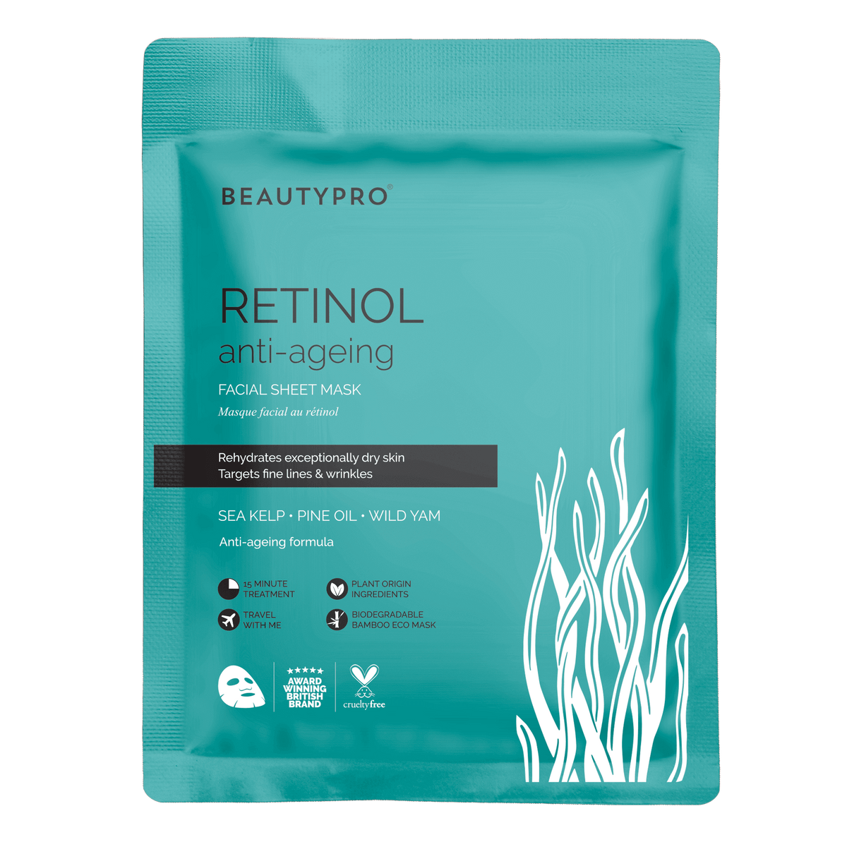 BeautyPro Overnight Retinol Facial Sheet Mask
