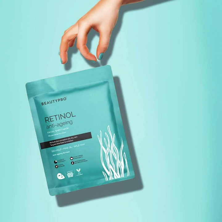 BeautyPro Overnight Retinol Facial Sheet Mask