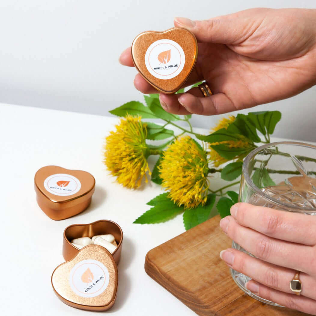 Sustainable Heart Shaped Refill Travel Tin (small) 20ml - Rose Gold