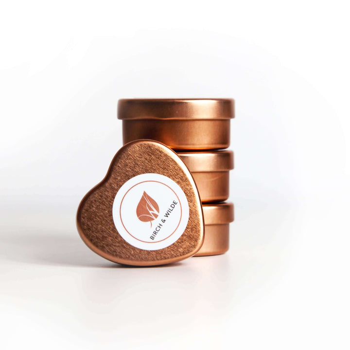 Sustainable Heart Shaped Refill Travel Tin (small) 20ml - Rose Gold
