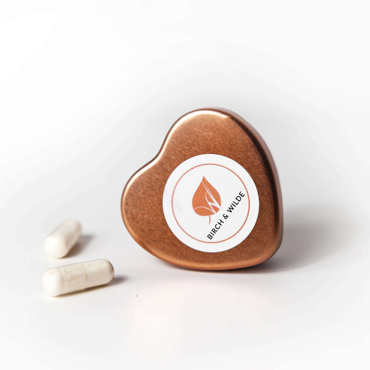 Sustainable Heart Shaped Refill Travel Tin (small) 20ml - Rose Gold
