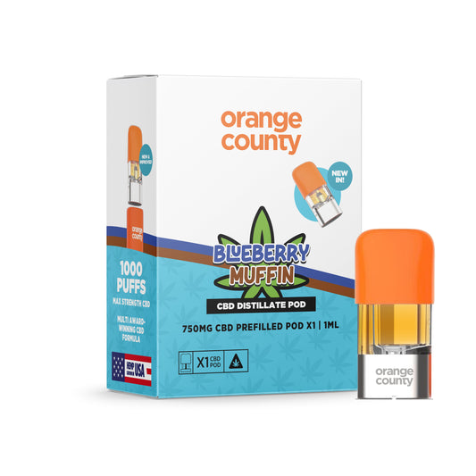 Orange County CBD - Blueberry Muffin OG 1ml Replacement Pod - (750mg)