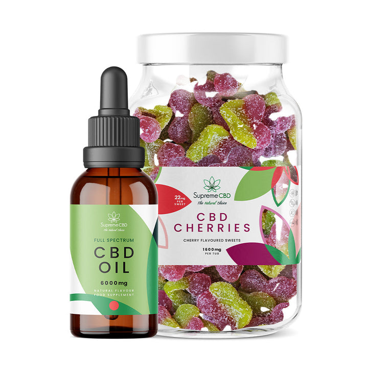 Supreme CBD - CBD Oil 30ml (6000mg) & Large CBD Gummies Bundle