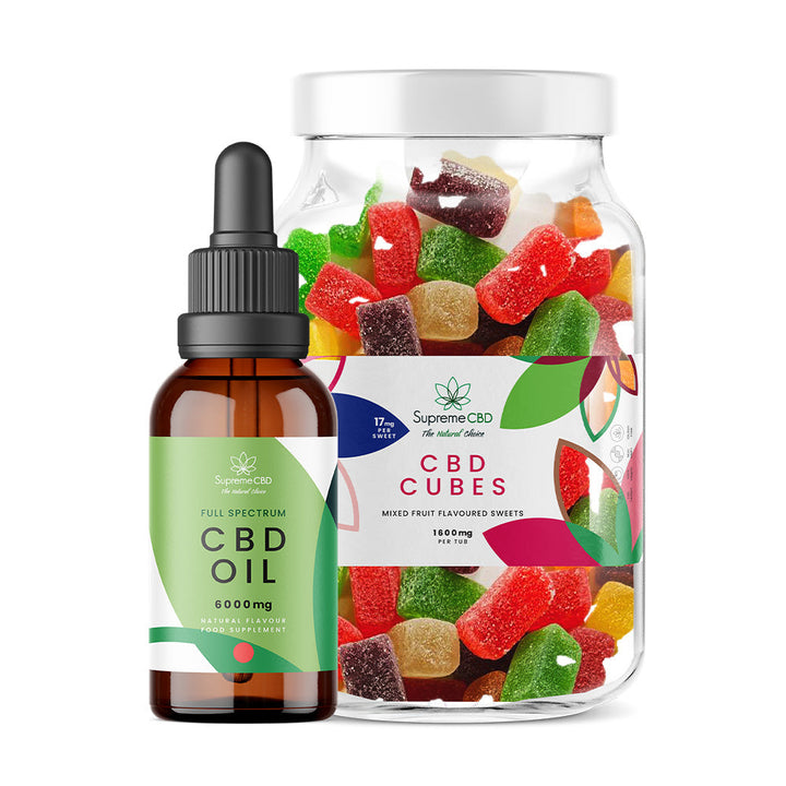 Supreme CBD - CBD Oil 30ml (6000mg) & Large CBD Gummies Bundle