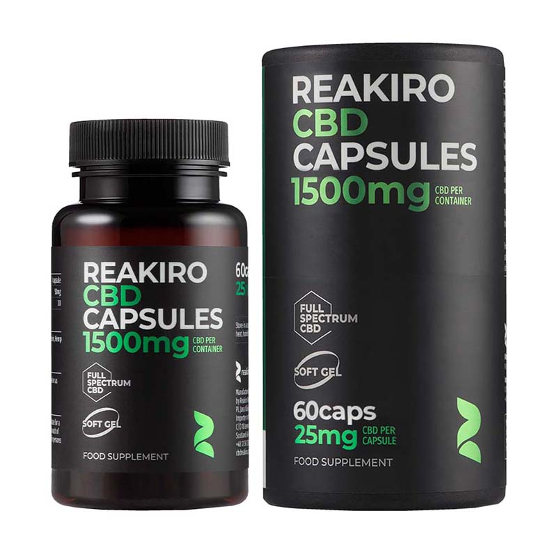 Reakiro Hemp CBD Soft Gel Capsules 1500mg 60pcs