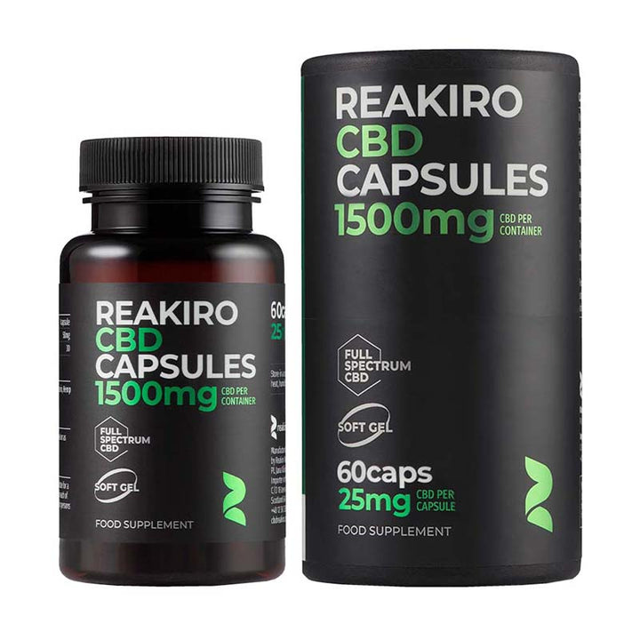 Reakiro Hemp CBD Soft Gel Capsules 1500mg 60pcs