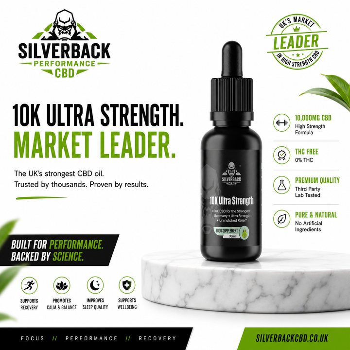 SILVERBACK CBD 10K ULTRA STRENGTH — 10,000MG CBD OIL