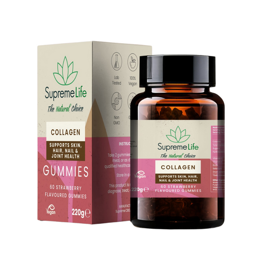Supreme CBD - Collagen Gummies (60x Strawberry Flavour Gummies)