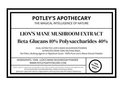 Lion's Mane Extract Powder 10% Beta Glucans, Polysaccharides 40%