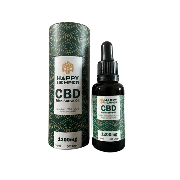 Happy Hemper 1200mg Cold Pressed CBD Oil 30ml