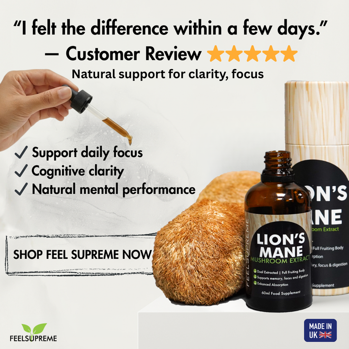 Feel Supreme - Lion's Mane Mushroom Extract (60ml Liquid Tincture)