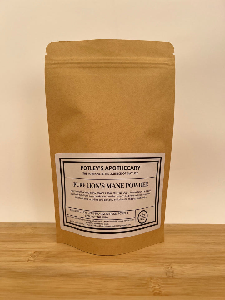 Pure Organic Lions Mane Powder, 100% Fruiting Body
