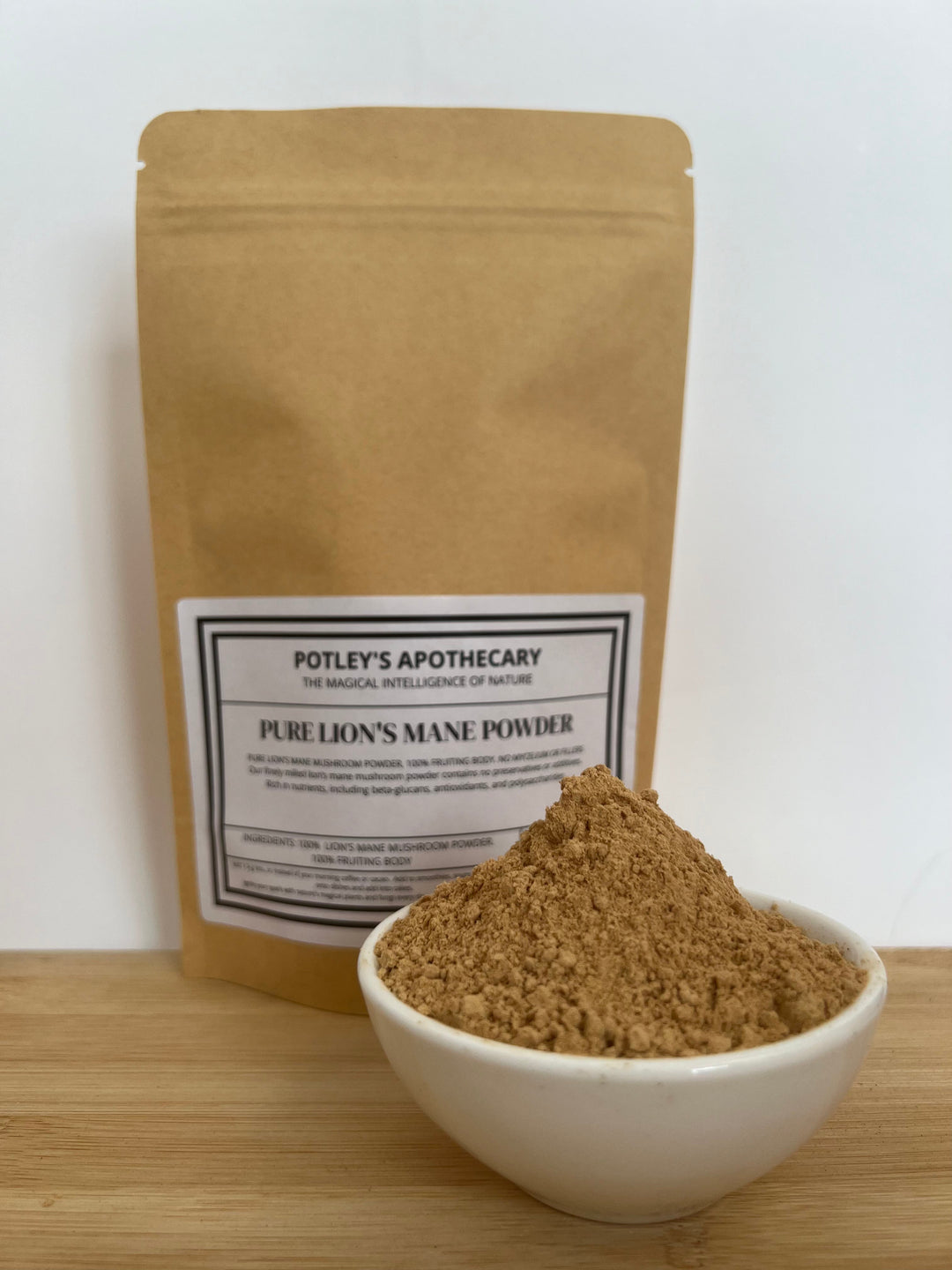 Pure Organic Lions Mane Powder, 100% Fruiting Body