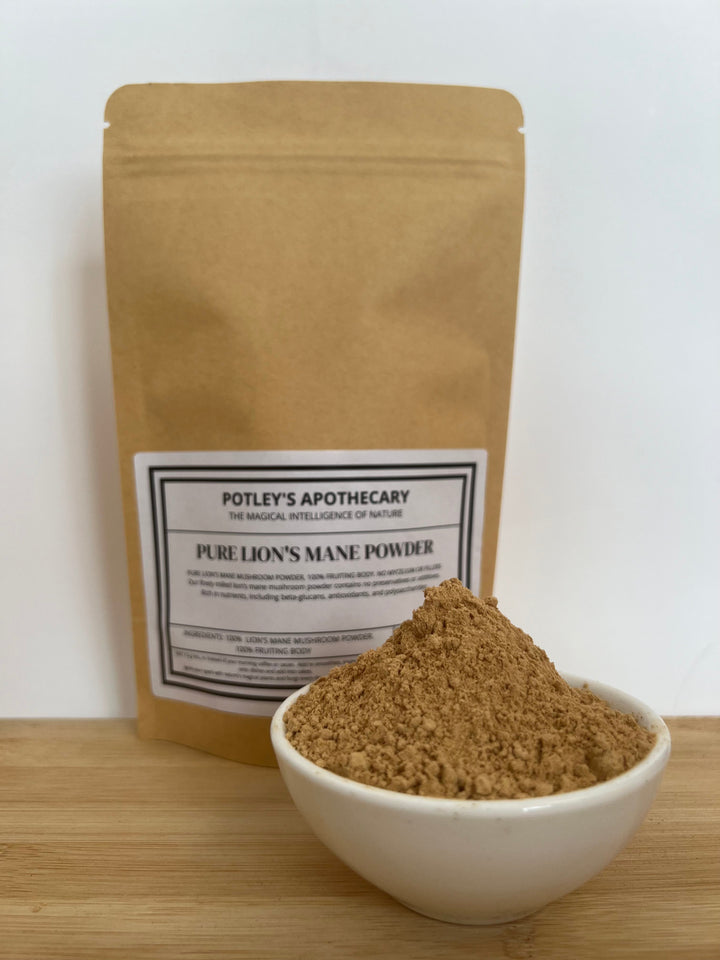 Pure Organic Lions Mane Powder, 100% Fruiting Body