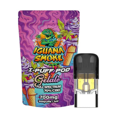 LJ Vapes Iguana Smoke I-Puff Replacement Pod: 700mg (Single Piece)