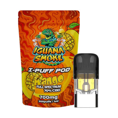 LJ Vapes Iguana Smoke I-Puff Replacement Pod: 700mg (Single Piece)