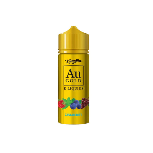 0mg AU Gold By Kingston 100ml Shortfill E-liquid (70VG/30PG) - Flavour: Zingberry