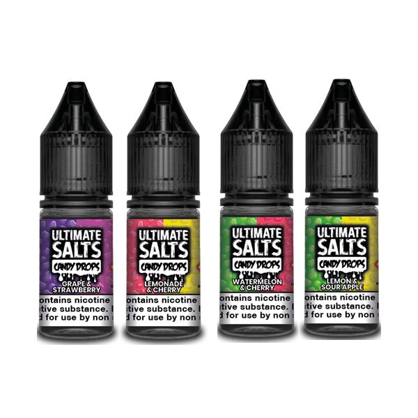 10MG Ultimate Puff Salts Candy Drops 10ML Flavoured Nic Salts - Flavour: Watermelon & Cherry