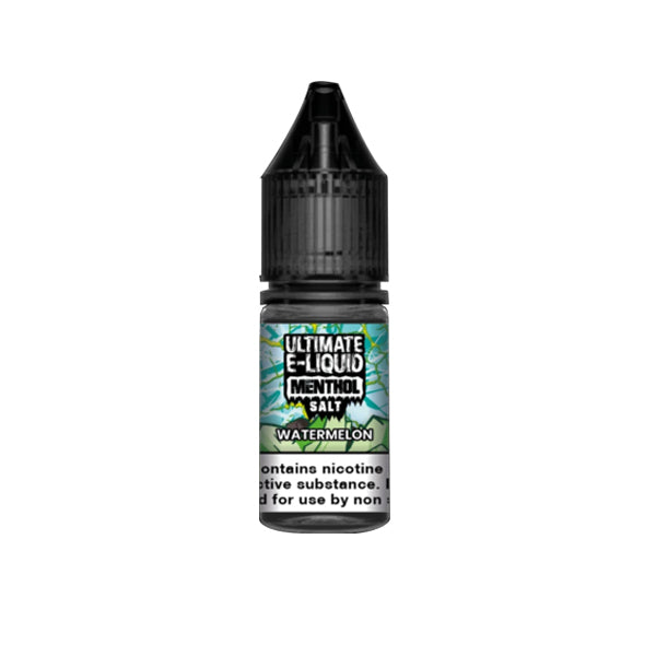 10mg Ultimate E-liquid Menthol Nic Salts 10ml (50VG/50PG) - Flavour: Watermelon